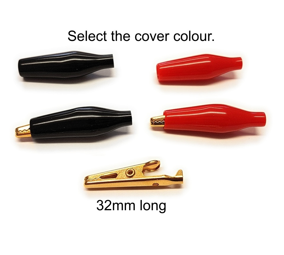 YS2203 Gold Plated Croc Clip (Red or Black)